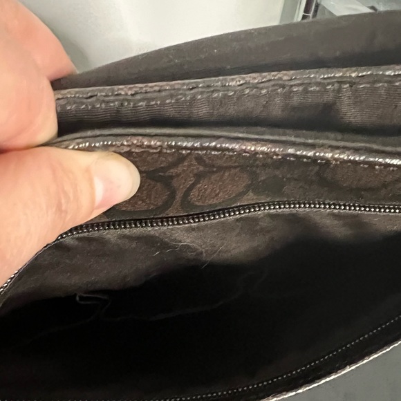 Coach Heritage Signature Map Mahogany/Brown Pebbled Messenger Bag Unisex - Picture 6 of 9